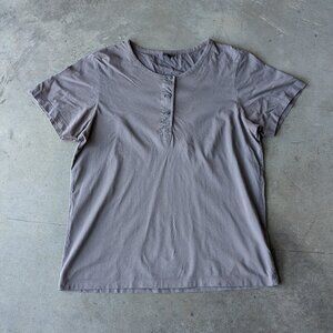 Filson Whidbey Henley Gray Short Sleeve Tee large
